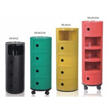 Home Storage Cabinet Unit ABS Plastique / bureau de rangement avec roue